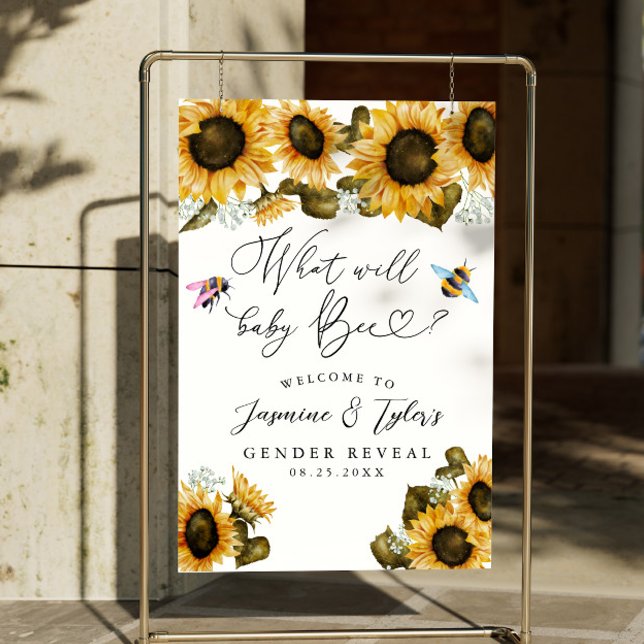 What Will Baby Bee Gender Reveal Welcome Sign (Creator Uploaded)
