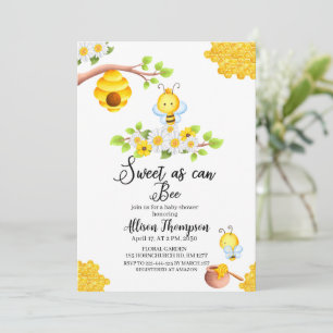 What will baby bee Invitation
