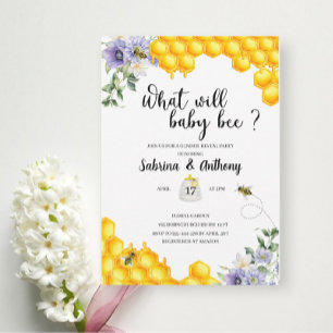 What Will Baby Bee Invitation