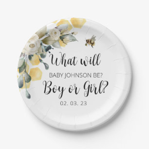 What will baby bee Paper Plate. Paper Plates