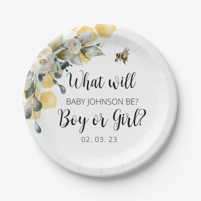 What will baby bee Paper Plate. Plates (Front)
