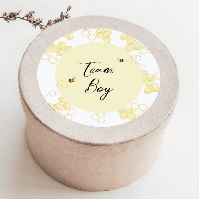 What will baby bee team boy classic round sticker (Creator Uploaded)