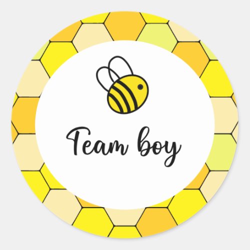 What will baby bee team boy classic round sticker