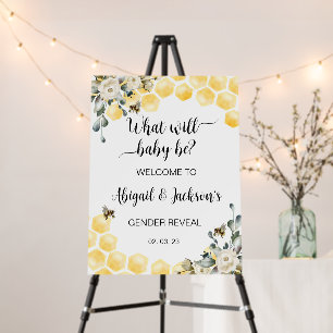 What will baby Bee Welcome Sign. Foam Board