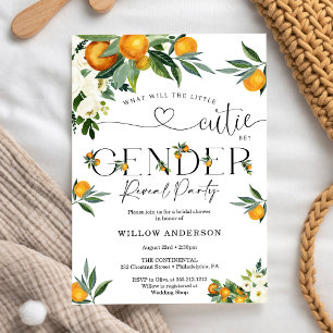What Will Cutie Be Citrus Lemon Bridal Shower Invitation