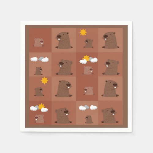 What Will It Be Groundhog Day Party Paper Napkins