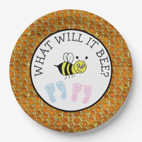 What will it Bee Baby Shower Bumble Paper Plates