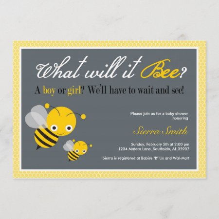 What Will It Bee? Baby Shower Invitation