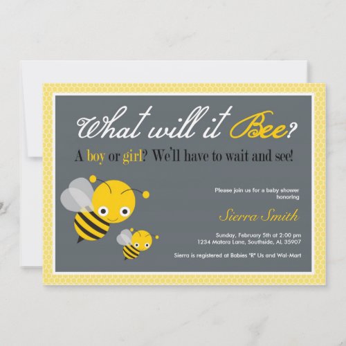 What will it Bee? Baby Shower invitation