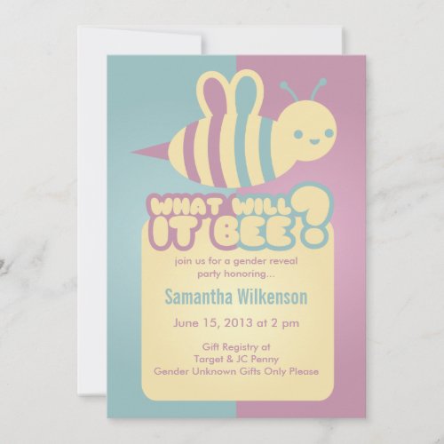 What Will It Bee?  Baby Shower Invitations