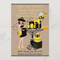 What will it Bee Baby Shower Reveal Invitation