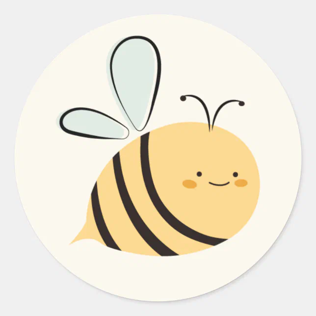 What Will It Bee Gender Reveal Cute Baby Shower Classic Round Sticker ...