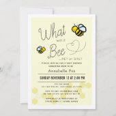 What will it Bee Gender Reveal Yellow Baby Shower Invitation (Front)