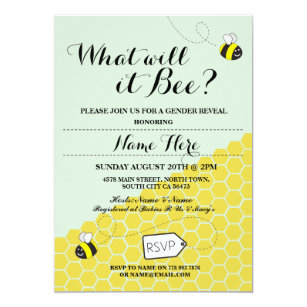 What Will It Bee Invitations Zazzle