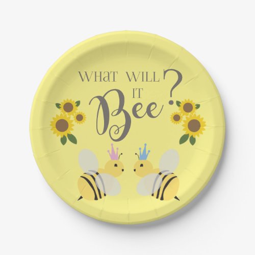 What Will It Bumble Bee Baby Paper Plates