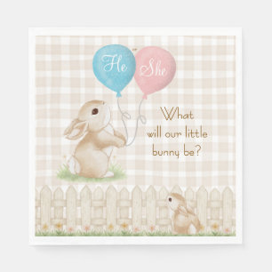 What Will Our Little Bunny Be?  Gender Reveal Napkins