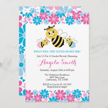 What Will The Honey Bee Baby Shower Invitation by AllbyWanda at Zazzle