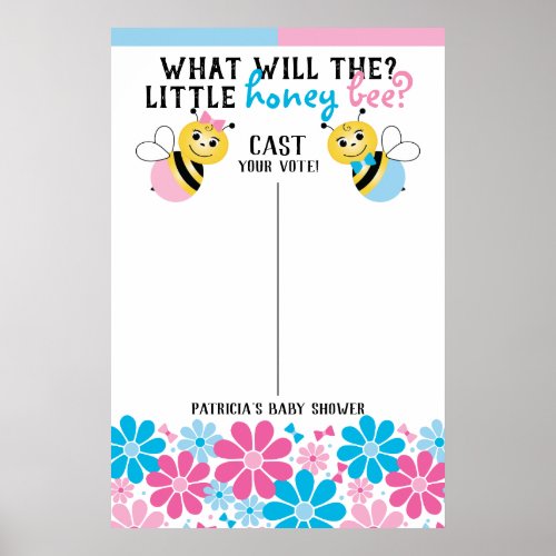 What Will The Little Honey Bee Voting Poster Board