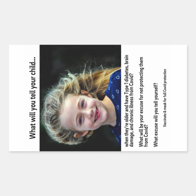 What will you tell your child? paper sticker (Front)