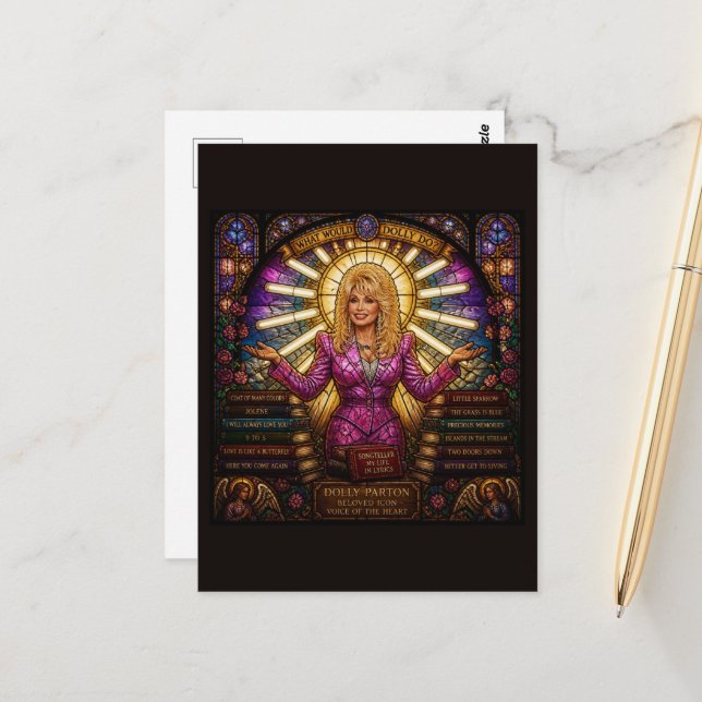 What Would Dolly Do Postcard (Front/Back In Situ)