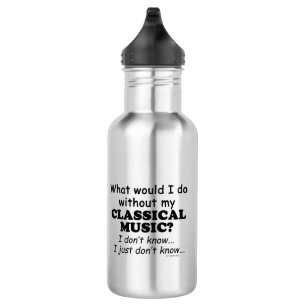 What Would I Do, Classical Music Stainless Steel Water Bottle