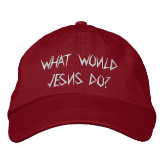 What would jesus do? embroidered baseball cap