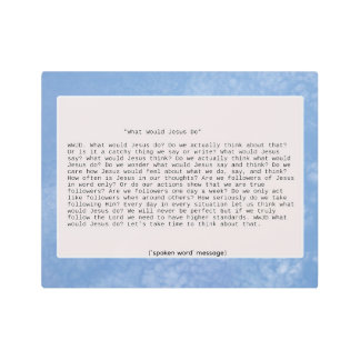What Would Jesus Do With Photo Background Metal Print