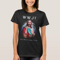What Would Jesus Throw Funny Disc Golf Men & Women T-Shirt