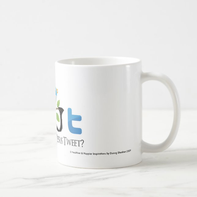 "What Would Jesus Tweet" No Speech Bubble Coffee Mug (Right)