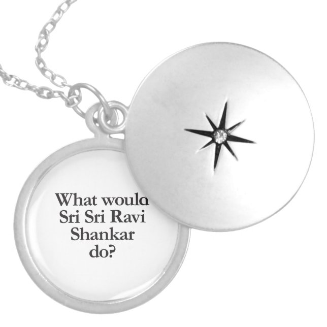 what would sri sri ravi shankar do silver plated necklace (Front)