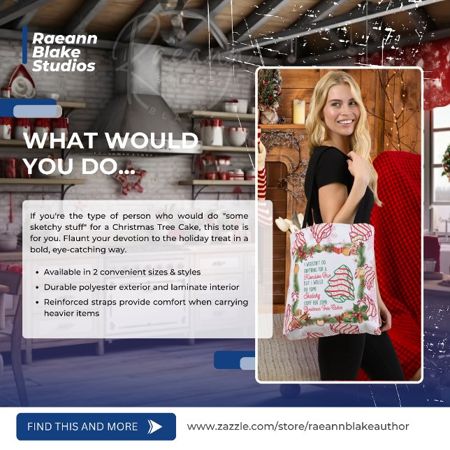 "What would you do for a Christmas Tree Cake" Tote (Creator Uploaded)