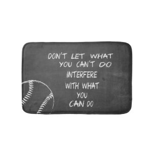 What You Can Do Baseball Motivational Bath Mat