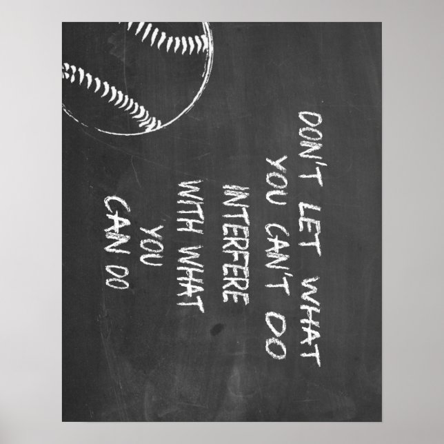 What You Can Do Baseball Motivational Poster (Front)