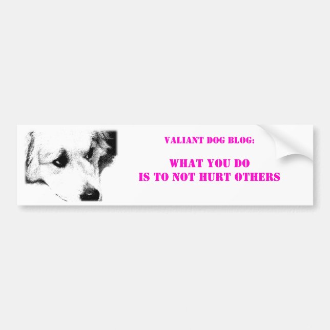 What you do bumper sticker (Front)