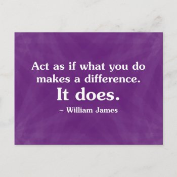 What You Do Can Make A Difference 2 Postcard by inspiredbygenius at Zazzle
