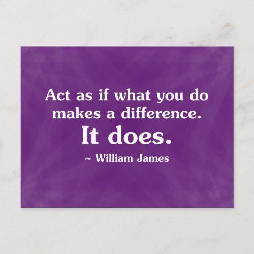 What you do can make a difference 2 postcard
