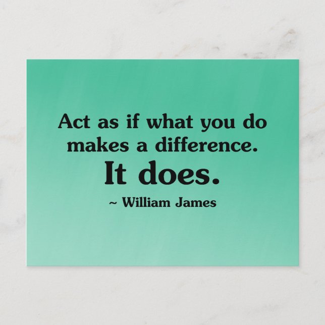 What you do can make a difference postcard (Front)