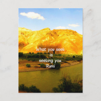 What you seek Rumi Wisdom Attraction Quotation Postcard