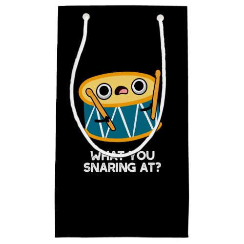 What You Snaring At Funny Drummer Drum Pun Dark BG Small Gift Bag