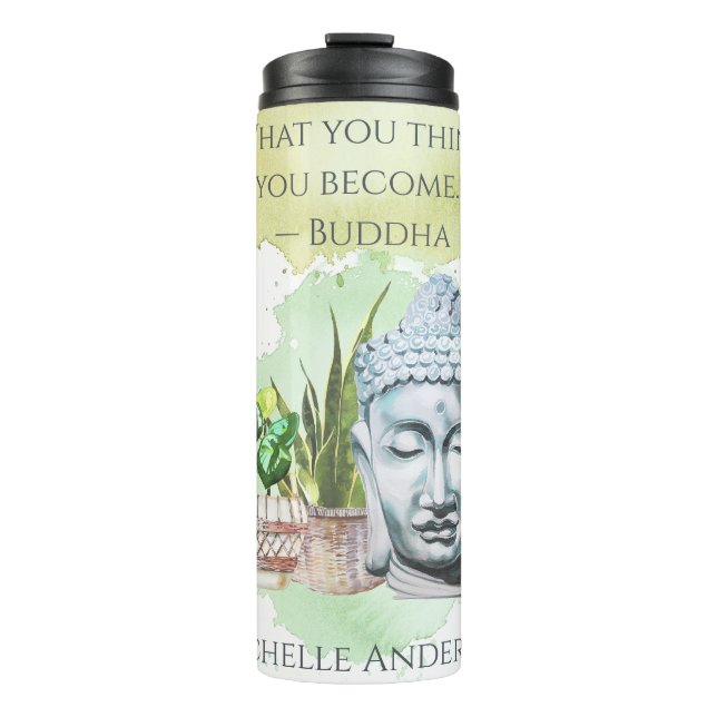 What You Think Watercolor Travel Mug (Front)