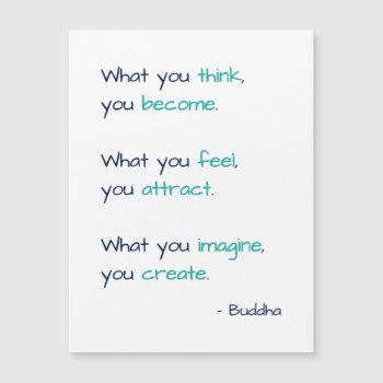 What You Think You Become Inspirational Quote Card by iSmiledYou at Zazzle