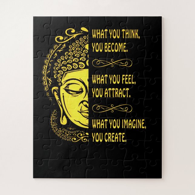 What You Think. You Become. What You Feel, Attract Jigsaw Puzzle (Vertical)
