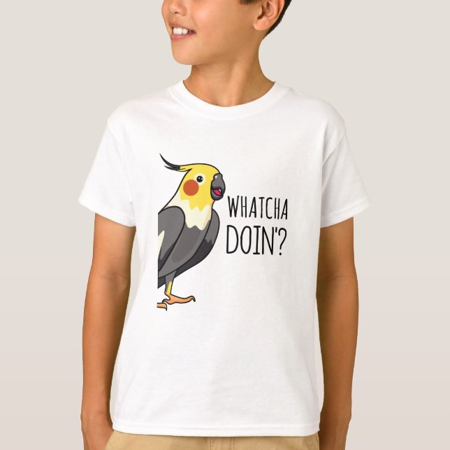 Whatcha Doin Parrot is Watching You T-Shirt (Front)