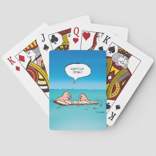 Whatcha Doing? Shipwreck Cartoon Poker Cards (Back)
