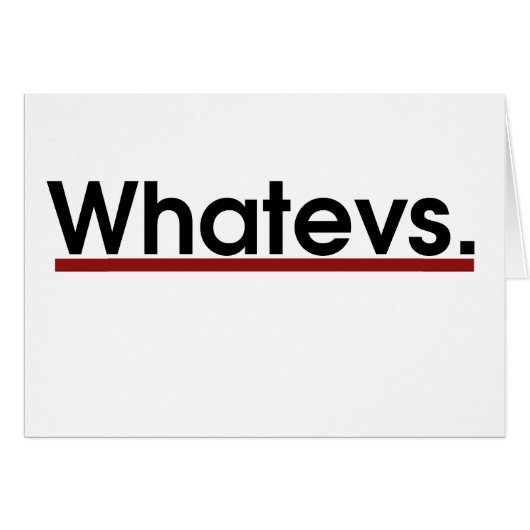Whatev Cards (Front Horizontal)