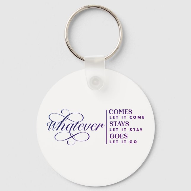 Whatever Comes Stays Goes  Keychain (Front)
