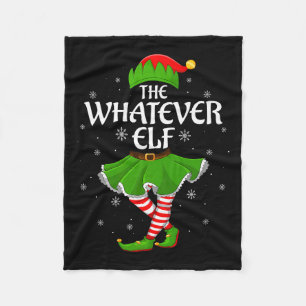 Whatever Elf Christmas Family Girls Women Elf Squa Fleece Blanket