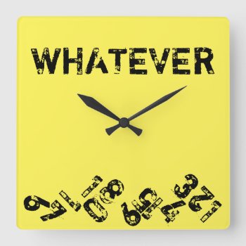 Whatever Falling Numbers Wall Clock by Crosier at Zazzle