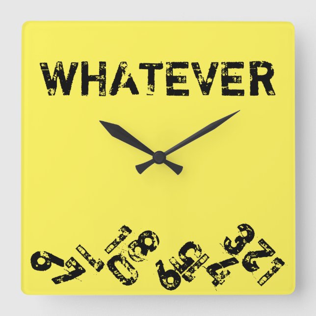 Whatever Falling Numbers Wall Clock (Front)