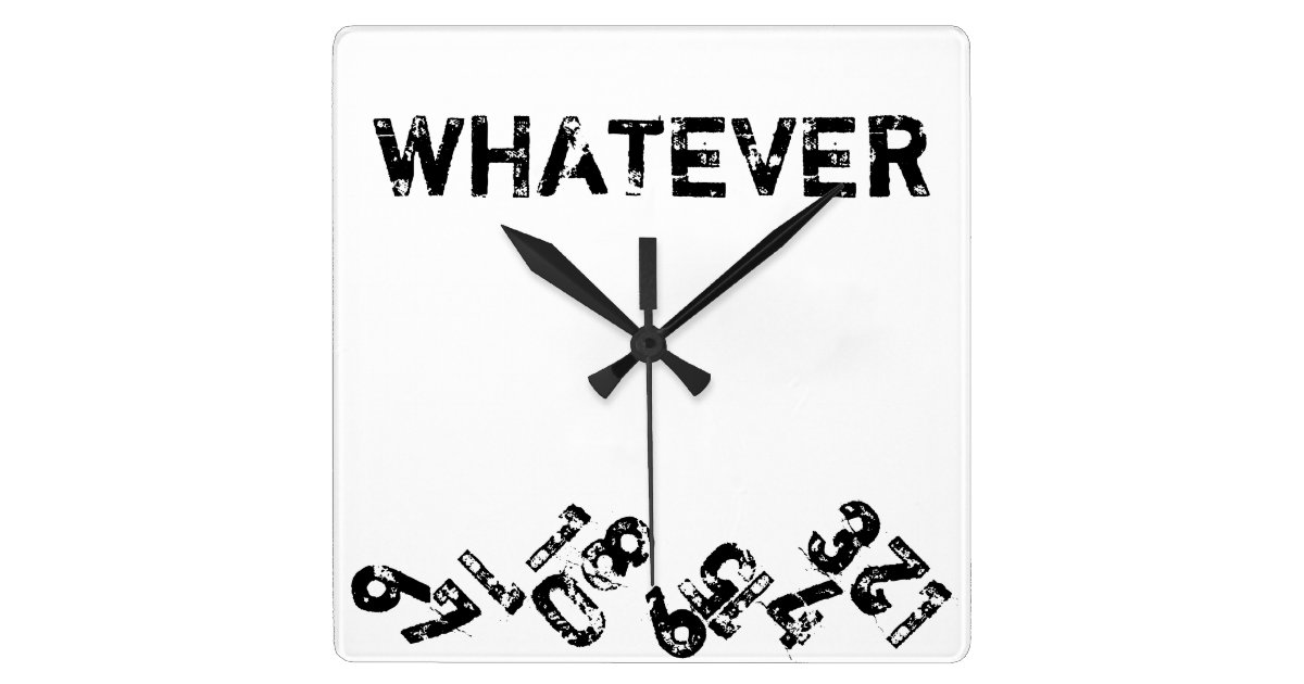 Whatever Falling Numbers Wall Clock Zazzle